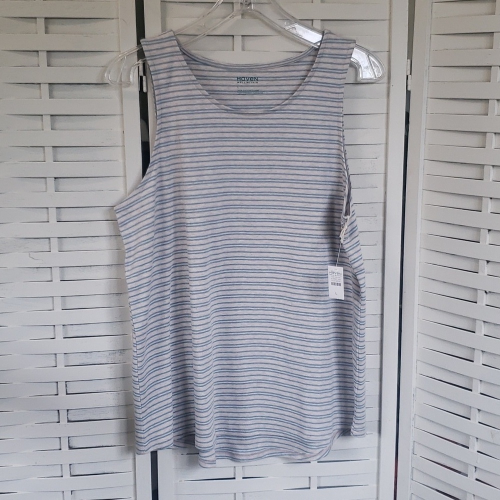 Haven well within striped 100% cotton new tank L